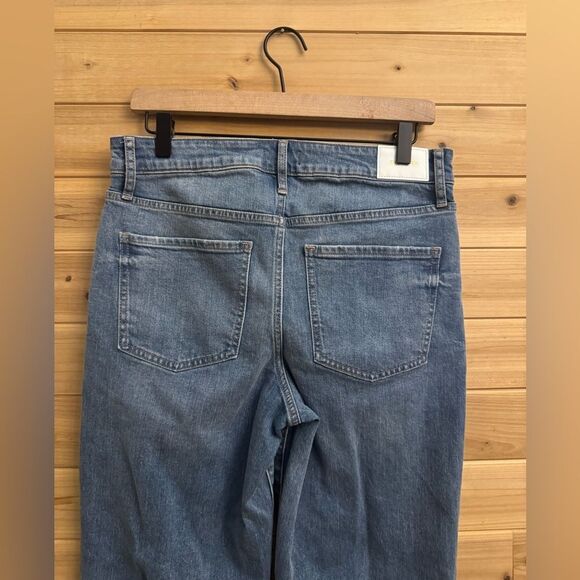 Express Size 4R Mid Rise 90’s Ankle Bootcut Distressed Raw Edge Hem Jeans - Picture 3 of 11